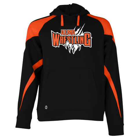 Cotton Blend Black/Orange Hooded Sweatshirt
